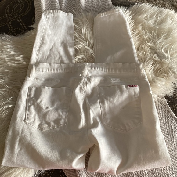 Hudson Nico Mid-rise Super Skinny Jeans. White. Distressed. Size 30 - Picture 6 of 11